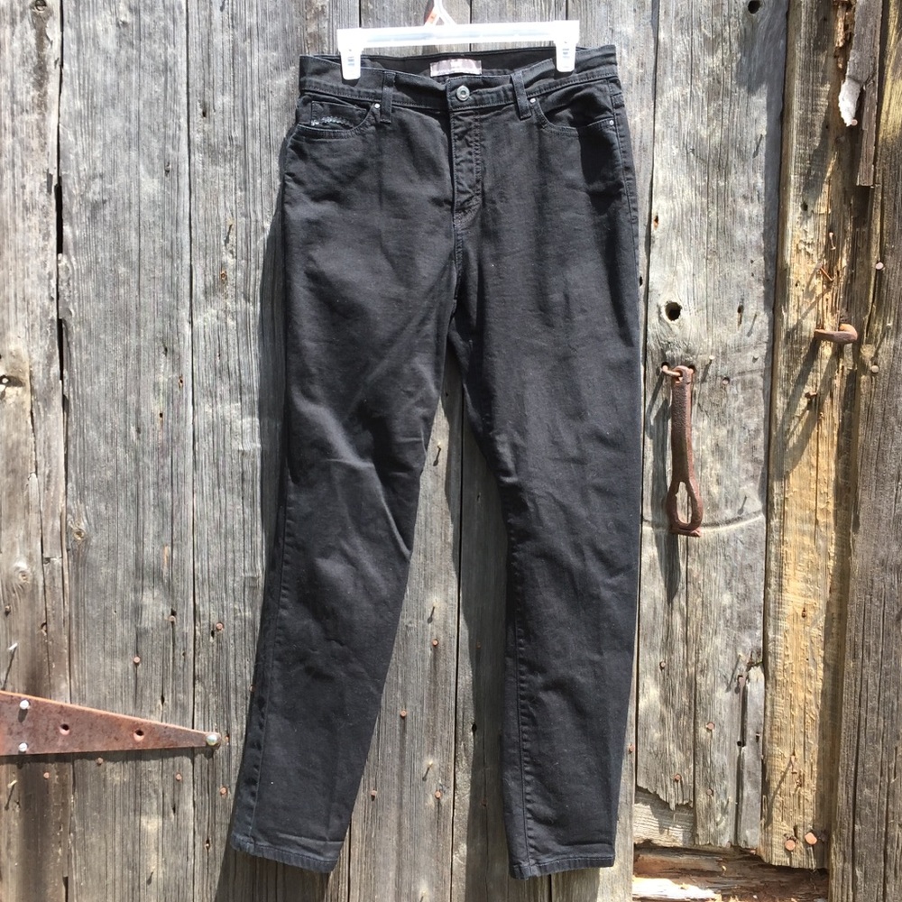 Levi’s 512 Perfectly Slimming Stonewashed Black Bootcut Jeans sz 12